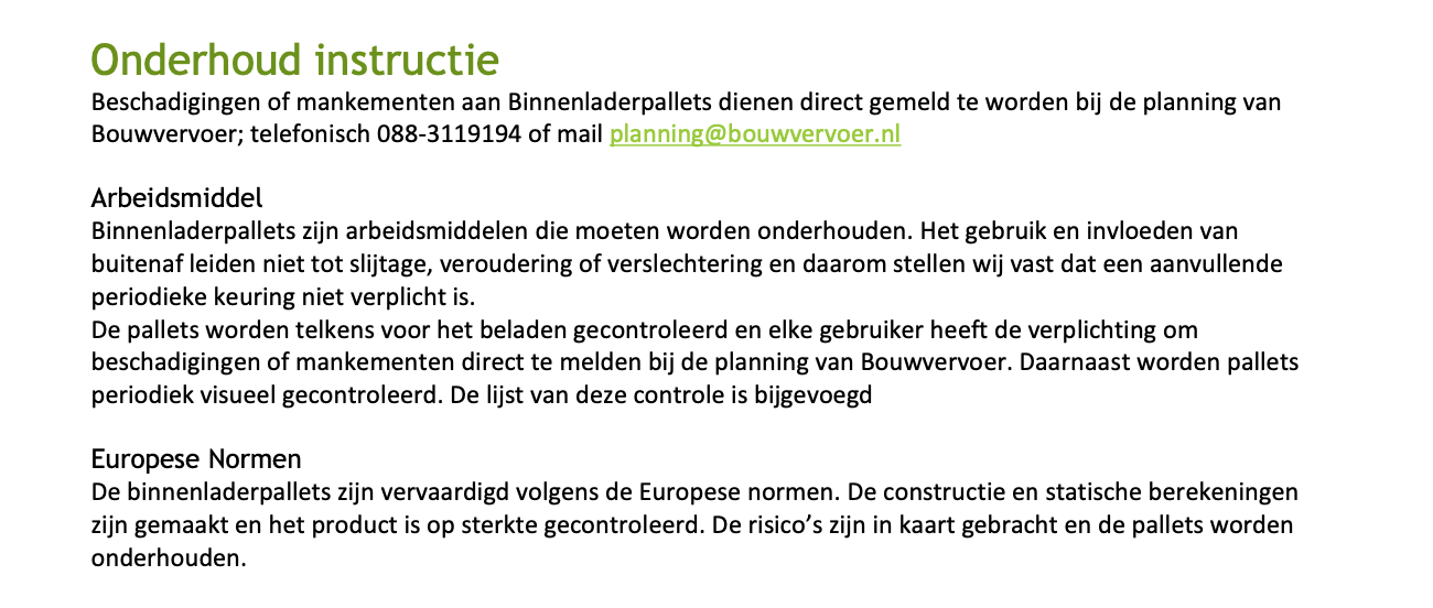 blp onderhoudsinstructie